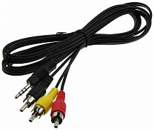 картинка кабель audio (jack 3.5) сигнал 3,5дж-3rca, 3,0 м от магазина Tovar-RF.ru