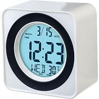 картинка perfeo часы-будильник "bob", белый, (pf-f3616) время, температура  pf_c3743  от магазина Tovar-RF.ru