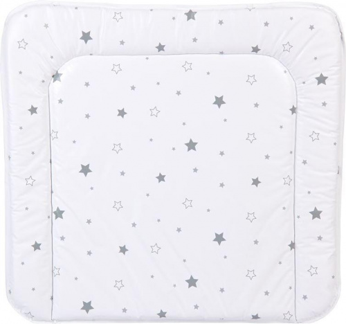 картинка матрас для пеленания polini матрас для пеленания kids звездное сияние на комод, 77х72 см, белый-серый (1 уп.) от магазина Tovar-RF.ru