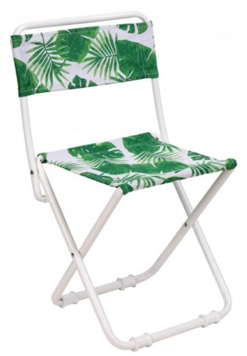 картинка стул складной походный nika пс1/1 с тропическими листьями светлыйот магазина Tovar-RF.ru