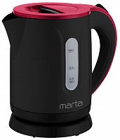 картинка чайник marta mt-4637 черный/красный (39336) от магазина Tovar-RF.ru