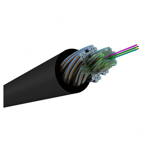 картинка hyperline fo-aws2-in/­out-9-8-lszh-bk кабель волоконно-оптический 9/­125 (g.652d) одномодовый, 8 волокон, гибкий, бронированный, волокна в канате из стальных проволок, гелезаполненный,  (1метр) от магазина Tovar-RF.ru
