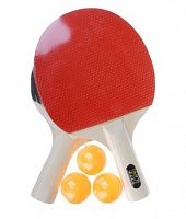 картинка теннис настольный silapro набор для тенниса (ракетка 2шт, теннисный мяч 3шт), дерево, 2026 132-010 от магазина Tovar-RF.ru