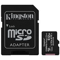 картинка micro securedigital 512gb kingston class 10 uhs-i u3 canvas select plus (sd адаптер) 100mb/s sdcs2/512gb от магазина Tovar-RF.ru
