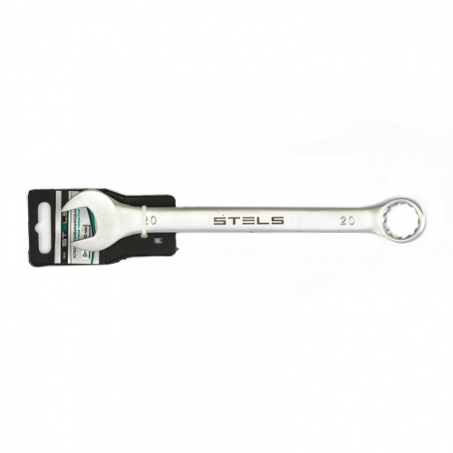 картинка Ключ комбинированный, 20 мм, CrV, матовый хром Stels от магазина Tovar-RF.ru фото 2