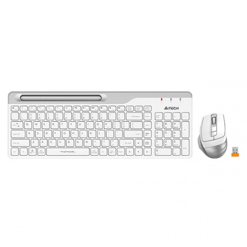картинка клавиатура + мышь a4tech fstyler fb2535c клав:белый/серый мышь:белый/серый usb беспроводная bluetoot от магазина Tovar-RF.ru