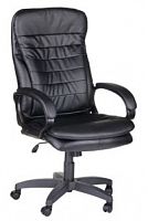 картинка Кресло компьютерное OLSS кресло СИЛУЭТ Ультра черный Экокожа от магазина Tovar-RF.ru