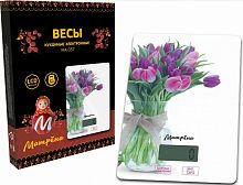 картинка весы кухонные матрёна ма-037 тюльпаны (7833) от магазина Tovar-RF.ru