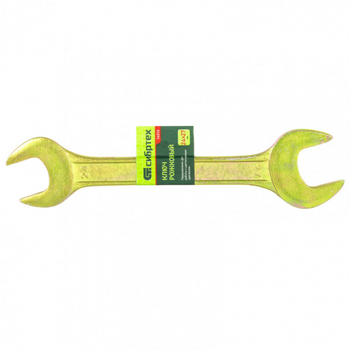 картинка Ключ рожковый, 24 х 27 мм, желтый цинк Сибртех от магазина Tovar-RF.ru фото 2