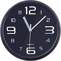 картинка Часы PERFEO (PF_C3042) PF-WC-001 (С1), круглые д. 20 см, чёрный корпус / чёрный циферблат от магазина Tovar-RF.ru