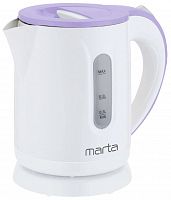 картинка чайник marta mt-4637 белый/лиловый (39337) от магазина Tovar-RF.ru