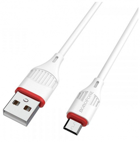 картинка кабель microusb borofone (6957531099406) bx17 usb-microusb 2a 1.0m - белый от магазина Tovar-RF.ru