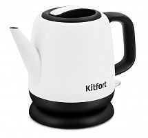 картинка чайник kitfort kt-6112 белый/черный (нержавеющая сталь) от магазина Tovar-RF.ru