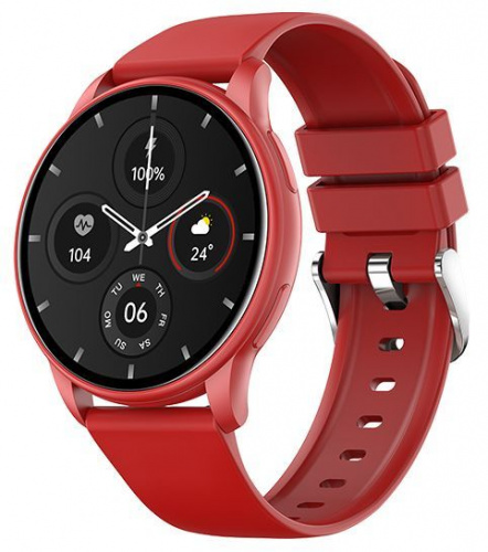 картинка смарт-часы bq watch 1.4 red+red wristband от магазина Tovar-RF.ru