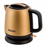 картинка чайник kitfort kt-6111 золотистый/черный (нержавеющая сталь) от магазина Tovar-RF.ru