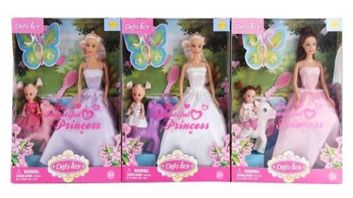 картинка игрушка no name кукла в наборе с аксессуарами (29 см) "софия с ребенком" (микс: 3 вида) (в коробке) 8077d пп-00177516 от магазина Tovar-RF.ru