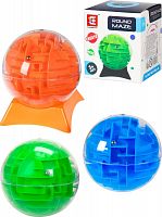 картинка игрушка no name головоломка.3d лабиринт шар (7,2х9,8 см, в коробке. 3 цвета микс) y14494010 пп-00196760 от магазина Tovar-RF.ru