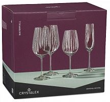 картинка Набор бокалов для вина CRYSTALEX CR350101W Набор бокалов для вина WATERFALL 6шт 350мл от магазина Tovar-RF.ru