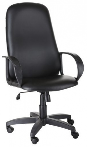 картинка Кресло компьютерное OLSS кресло АМБАСАДОР Ультра черный Экокожа от магазина Tovar-RF.ru