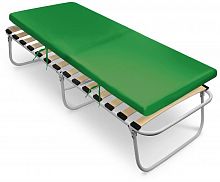 картинка Кровать раскладная усиленная с мягким матрасом NIKA РК7М/З зеленый от магазина Tovar-RF.ru