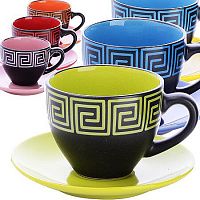 картинка Чайный набор LORAINE 30451 черный,голубой,зеленый,красный,оранжевый,желтый,розовый от магазина Tovar-RF.ru