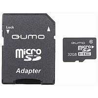 картинка micro securedigital 32gb qumo qm32gmicsdhc10u1  microsdhc class 10 uhs-i, sd adapter  от магазина Tovar-RF.ru