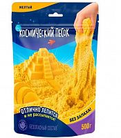 картинка игрушка космический песок к006 игрушка для детей 500 гр, дой-пак, желтый от магазина Tovar-RF.ru