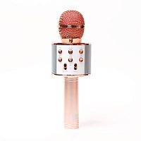 картинка микрофоны atom b52 km-130p, 3вт, акб 800ма/ч, bt (до10м), usb, беспр.микроф. розовый от магазина Tovar-RF.ru