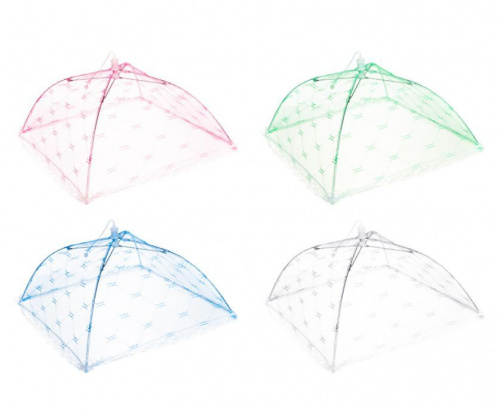картинка Защита от насекомых INBLOOM Чехол-зонтик для пищи, 30х30см, полиэстер, 4 цвета  159-001 от магазина Tovar-RF.ru
