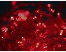 картинки светодиодная гирлянда ecola n4yr05elc led гирлянда 220v ip44 бахрома 5x0.5м 135led красный red, 8 режимов, прозр.провод с вилкой красный от магазина Tovar-RF.ru