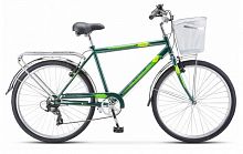 картинка велосипед stels navigator-250 v 26 z010 lu101712 lu095302 19 зеленый 2023 + корзинаот магазина Tovar-RF.ru