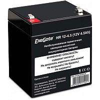 картинка exegate ex285637rus аккумуляторная батарея hr 12-4.5 (12v 4.5ah, клеммы f2) от магазина Tovar-RF.ru