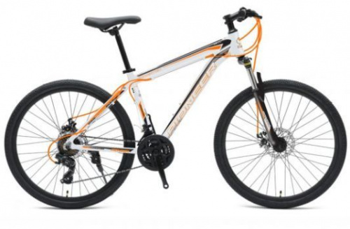 картинка велосипед pioneer forester 26"/19" white-black-orangeот магазина Tovar-RF.ru
