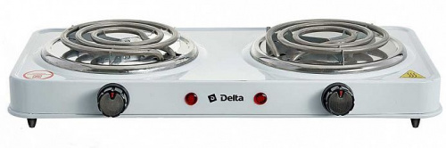 картинка плитка электрическая delta d-705 двухконфорочная спираль белая (5) от магазина Tovar-RF.ru