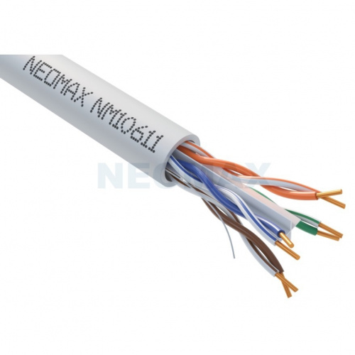 картинка кабель neomax  nm10611  u/utp cat.6 4 пары (305 м) 0.57 мм (23 awg) медь lszh от магазина Tovar-RF.ru