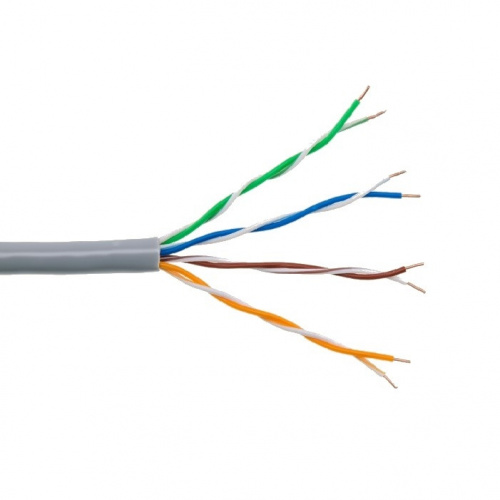 картинка кабель витая пара bion bcl-u5440-181 u/utp, кат.5e, 4x2x0,40мм awg 26, медь, одножильный, pvc, для внутренней прокладки, 305м, серый от магазина Tovar-RF.ru
