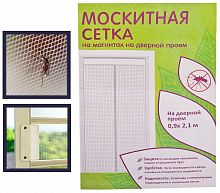 картинка Защита от насекомых INBLOOM Москитная сетка для дверей на магнитах, полиэстер, 0,9х2,1м   165-001 от магазина Tovar-RF.ru