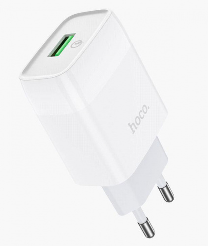 картинка сзу hoco (6931474732514) сзу hoco c72q glorious single port charger (белый) от магазина Tovar-RF.ru