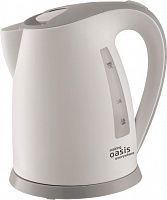 картинка чайник электрический oasis k-3pwg белый+серый, 1,7л от магазина Tovar-RF.ru