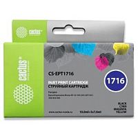 картинка картридж струйный cactus cs-ept1716 черный/желтый/голубой/пурпурный для epson xp-33 от магазина Tovar-RF.ru