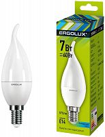 картинка Светодиодная лампа ERGOLUX (12875) LED-CA35-7W-E14-4K от магазина Tovar-RF.ru
