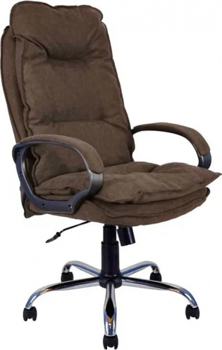 картинка КомпьютерноеОфисное кресло ЯРКРЕСЛА Кресло Кр85 ТГ СП ХРОМ SR28 (ткань коричневая) от магазина Tovar-RF.ru