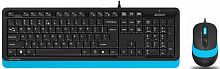 картинка комплект клавиатура+мышь a4tech a4 fstyler f1010 клав:черный/синий мышь:черный/синий usb multimedia от магазина Tovar-RF.ru