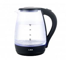 картинка чайник электрическикй lira lr 0105 стекло/черный (00-00010818) от магазина Tovar-RF.ru
