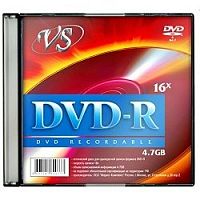 картинка диски vs dvd-r 4.7gb, 16x, slim case 5шт. от магазина Tovar-RF.ru