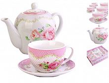 картинка Чайный сервиз LORAINE 30878 Чайный сервиз 13пр с чайником 1л LR (х4) от магазина Tovar-RF.ru