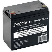 картинка exegate ex282974rus аккумуляторная батарея exegate dt 1233 (12v 33ah, под болт м6) от магазина Tovar-RF.ru