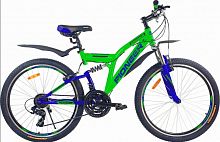 картинка велосипед pioneer adrenalin 26"/17" green-blue-blackот магазина Tovar-RF.ru