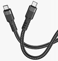 картинка кабель hoco (6931474770622) u110 type-c (m) - type-c (m) 1.2m - черный от магазина Tovar-RF.ru