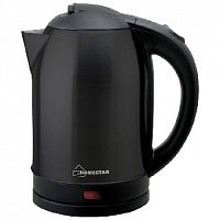 картинка чайник электрический homestar hs-1009 black (002995) нержавейка черный от магазина Tovar-RF.ru
